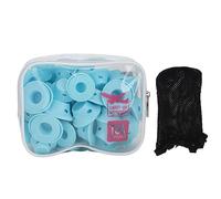 40pcs Silicone Hair Curler Soft Blue Heatless Lightweight Silicone Hair Roller for Home No Harm to Curls