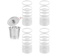 40pcs Silicone Seal Rings for Keurig Reusable Coffee Filter, Leak-Proof & Reusable Silicone Gaskets Replacement Accessories for Stainless Steel Refillable K Cup (White)
