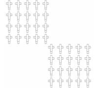 40Pcs Silver Cross Paper Clips, Paperclips Bible Journaling Supplies Metal Bible Paper Clamps Journaling Supplies Mini Bookmark for Office School Home Bible Study Christian Journaling Supplies