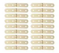 40pcs Small Iron Jewelry Box Hinges with Screws Golden Pair