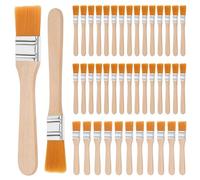 40Pcs Small Paint Brushes for Decorating 13CM 13.5CM Thin Paint Brushes | Nylon Brushes with Wood Handle Paintbrush Flux Brushes Paintbrushes Decorating for Furniture Wall Door Cabinets Painting DIY