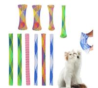 40PCS Soft Cat Tube Spring Toy - Colorful Interactive Cat Toy Spring Encourages Activity & Exercise - Indoor Plastic Coil for Kittens to Swat, Bite & Hunt (Random Color)