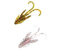 40PCS Soft Plastic Fishing Lures Weedless Soft Lures Worms Bait Soft Lures Insect-shaped Fishing Lures for Bass Trout Walleye, 049#+004#