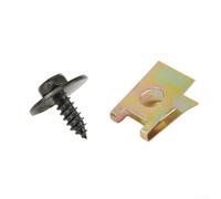 40pcs Speed Fastener Clips with U Nut and Hex Bolts Set For For For For BMW Undertray and Sheet Metal Fixing Compatible with E81, E82, E87, E88, and MINI Models