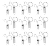 40pcs Spring Cage Door Hook Galvanised Curved Catch for Rabbit Coops