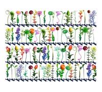 40Pcs Sprouts Rave Clips, Cute Plastic Plant Hair Clips Mixed Style Hair Accessories for Parties, Family Gathering, Daily Wearing