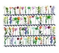 40Pcs Sprouts Rave Clips, Cute Plastic Plant Hair Clips, Mixed Style Hair Accessories for Parties, Family Gathering, Daily Wearing
