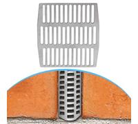 40Pcs Stainless Steel Brick Weep Hole Covers - Cuttable & Stackable Wall Crack Patcher - Vent Shields For Drain Holes 2.75-3 Inch - Pest Blocker For Mice Wasps Bees