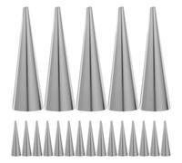 40pcs Stainless Steel Cream Horn Forms 4.8 Inch Cone Baking Tubes