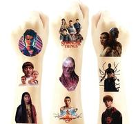 40pcs Stranger Movie Things 5 Temporary Tattoos Gift For Fan Birthday Party Decorations Hand Face Tattoo Stickers Party Favor Supplies（2 x 2 inch)