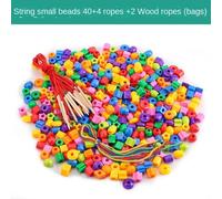 (40pcs) Stringing Toy Montessori Kids Primary Lacing Beads Rainbow Lacing Beads Toys Educational Toy