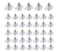 40Pcs Support Cabinet Shelf Pins, 5 Mm Shelf Support Pegs, Plastic Cabinet Shelf Supports Pins, Durable Shelf Pegs for Kitchen Cabinets, Bookshelves, and More (Clear)