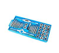40pcs Tap Die Set Imperial/Metric Thread Taps Wrench Dies For Metalworking Alloy Steel Screw Tap Drill Bit-Imperial 40pcs Set