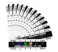 40Pcs Temperature Test Strips, 90 to 100°F Liquid Crystal Color Changing Thermal Indicator, Disposable Adhesive Strips for Liquid and Container Monitoring