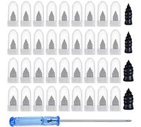 40PCS Tire Repair Rubber Nail with Screwdriver, 0.23in & 0.26in Self-Service Car Puncture Repair Kit, Tire Rubber Nail Kit for Motorcycles Cars EVs