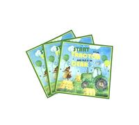 40Pcs Tractor Birthday Decorations for Boys Disposable Farm Party Themed Napkins Green Tractor Birthday Baby Shower Party Decorations Supplies 6.5in
