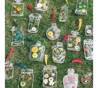 40PCS Transparent Dried Flower Bookmarks-DIY Gifts Bookmarks, Transparent Self-Adhesive Bookmarks for Women & Kids, DIY Pressed Flowers Set - Perfect Book Lover & Mothers Day Gifts (40pcs)