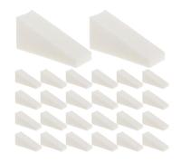 40pcs Triangle Makeup Sponge Beige Foam Applicator for Concealer | Mini Wedge Shape, Multi-texture Use, for Eye Shadow, Daily Use, Makeup Beginners