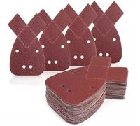 40Pcs Triangle Mouse Detail Sander Sandpaper Sanding Paper with 2 Extra Tips Hook and Loop Assorted 40/60/80/120 Grits for Black and Decker Palm Sander Pads Sandpaper