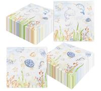 40Pcs Under The Sea Napkins Decoration Ocean Theme Party Supplies Underwater Sea Turtles Killer Whales Disposable Paper Napkins for Sea World Baby Shower Birthday