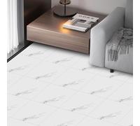 40pcs Vinyl Flooring, 30x30cm Peel & Stick Floor Tiles, Self Adhesive PVC Flooring Plank with Luxe Marble Effect, Floor Tiles Self Adhesive 1.5mm Thick Waterproof for Kitchen (White Marble)