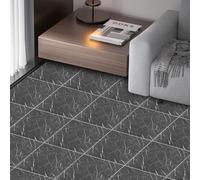 40pcs Vinyl Flooring, 30x30cm Peel & Stick Floor Tiles, Self Adhesive PVC Flooring Plank with Luxe Marble Effect, Floor Tiles Self Adhesive 1.5mm Thick Waterproof for Kitchen (Black and White Marble)