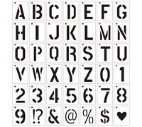 40pcs Washable Pet Stencils Hollowed Letter Number Drawing Templates for Painting Handmades Craft Kid Room Decoration Permanent Letter Templates