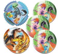 40Pcs Wings of Fire Party Supplies include 20 plates, 20 napkins for the Wings of Fire birthday party decoration