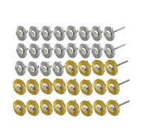 40pcs Wire Brushes Set 3mm Shank Steel Brass | Polishing Grinding Brush for Dremel for Rotary Tools