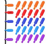 40PCS Wire Labels, 8 Colors Cable Labels Waterproof Write on Cable Tags Charger Cables Organizer for Charging Wire Organizer Cables Management Identification(4.5 × 1.9 × 0.8 Inches)