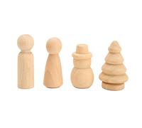 40PCS Wood Peg Dolls, Unfinished Wooden People Blanks Smoother Edges Peg People Doll Bodies for DIY Art Decoration Painting Wedding Party