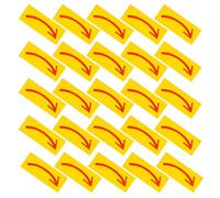 40pcs Yellow Pvc Flow Arrow Stickers Self Adhesive Directional Labels