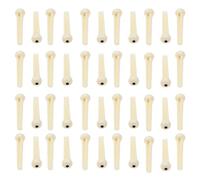 40Pcs Yootones Plastic Acoustic Guitar Bridge Pins String Peg for Guitar Parts Replacement(White)