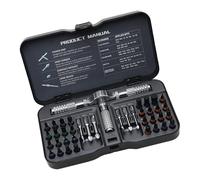 40Piece Ratcheting Screwdriver Set Ergonomic Design with Storage Case for Professional Mechanics DIYer Enthusiasts Ergonomic Handle Ratcheting Screwdriver Kit