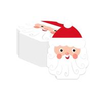 40Pieces Santa Claus Shape Disposable Beverage Napkins Vivid Merry Christmas Themed Serviettes Xmas Cocktail Paper Napkins 2 Ply for Xmas Birthday Holidays Luncheon Dinner Party Supplies