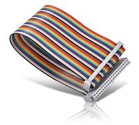 40Pin GPIO Breakout Expansion Board Ribbon Cable, Rainbow Female to Female PIO Adapter Cable, Flexible Ribbon Cable with Copper Core, for Raspberry Pi 2 3/ Banana Pi/Orange Pi 2 3