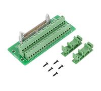 40Pin Male Header Terminal Block Connector, DIN Rail Mount Board for PLC Servo Industrial Automation Control Panel Green 121x51mm