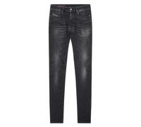 (40R, Black) Diesel Mens Sleenker Destroyed Denim Reinforced Jeans