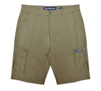 (40R, Khaki Green) Lambretta Mens Rubberised Logo Cargo Shorts