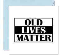 40th 50th 60th 70th Birthday Card Funny - Old Lives Matter - Oldi Card for Her or Him, 145mm Birthday Greeting Cards, Dad Mum Grandma Grandad Nanny Christmas Father's Day