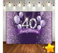 40th Background Custom Birthday Backdrop Banner Photo Balloon Photography Backdrops for Festivals Golden Decoration Adult The Breath of Youth