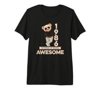 40th Birthday 40 Years Teddy Bear Being Awesome Forty Premium T-Shirt