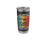 40th Birthday Absolutely Awesome Since October 1986 Man Stainless Steel Insulated Tumbler