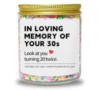 40th Birthday Candle Scent, Elegant 40th Birthday Gifts for Women, Vanilla Scent Soy Wax Candle, White Jar Ideal 40ths Birthday Gift for All People