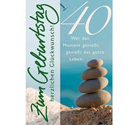 40th Birthday Card Basic Classic - Stone Tower - 4.5" x 6.5"