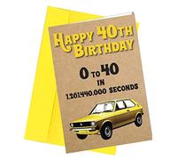 40th Birthday Card Dad/Brother/Uncle/Grandad/Friend Greetings Card Comedy Rude Funny/Humour #323