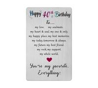 40th Birthday Card for Men Husband Him Boyfriend- 40 Year old Birthday Gift for Wife Girlfriend Her Women- Romantic