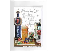 40th Birthday Card - Male - Beers and Lagers