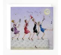 40th Birthday Card" Party On at 40" (Ladies Who Love Life)