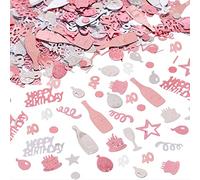 40th Birthday Confetti Rose Gold Number 40 Happy Birthday Party Confetti Metallic Foil Balloon Star Birthday Table Scatter for 40 Birthday Party Anniversary Celebration Decorations by GotGala, 1.6OZ